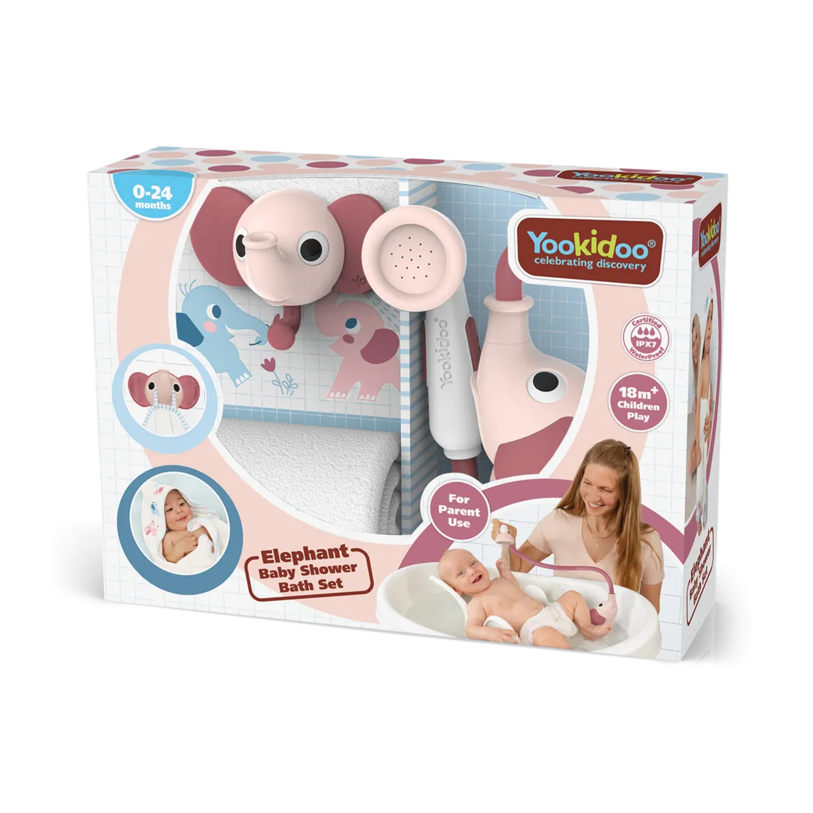 Elephant Baby Shower Bath Toy Set