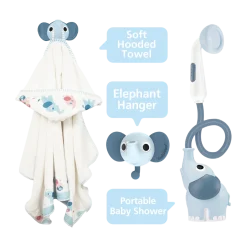 Elephant Baby Shower Bath Toy Set