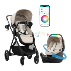 Evenflo Shyft Intuiti+ Travel System featuring Revolve180 LiteMax NXT with SensorySoothe
