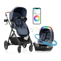Evenflo Shyft Intuiti+ Travel System featuring Revolve180 LiteMax NXT with SensorySoothe