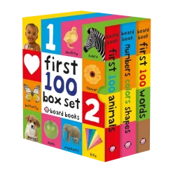 First 100 Board Book Box Set (3 books)