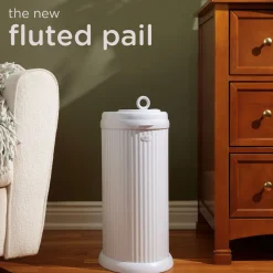 Fluted Stainless Steel Diaper Pail