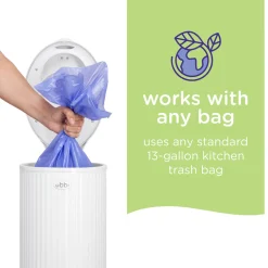 Fluted Stainless Steel Diaper Pail