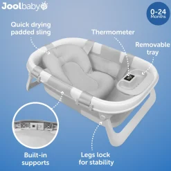 Fold ‘n Store Baby Bathtub With Built-in Thermometer
