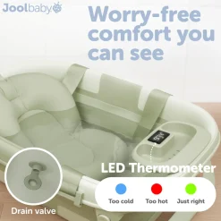 Fold ‘n Store Baby Bathtub With Built-in Thermometer