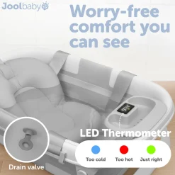 Fold ‘n Store Baby Bathtub With Built-in Thermometer
