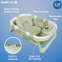 Fold ‘n Store Baby Bathtub With Built-in Thermometer