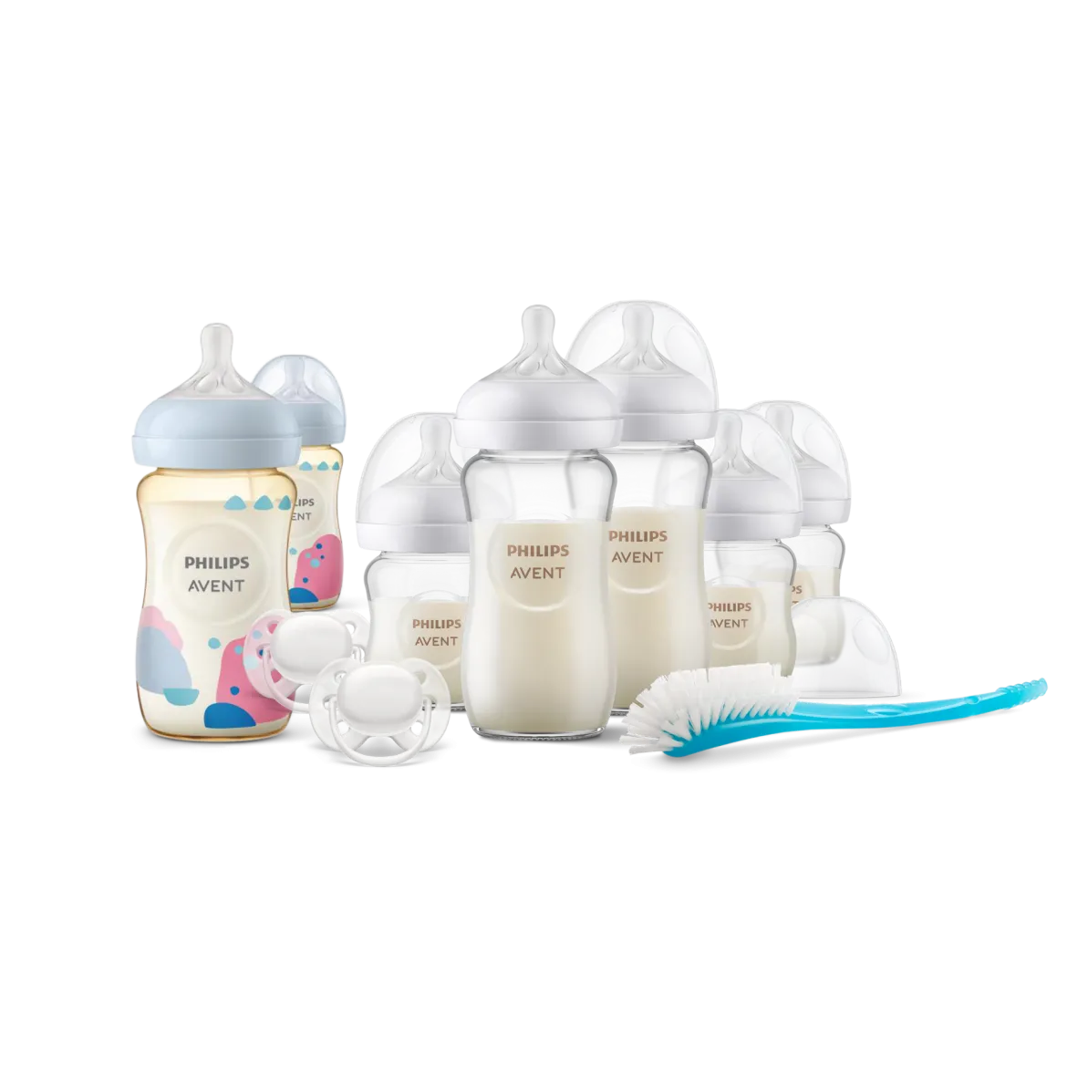 Glass and PPSU Natural Baby Bottle Gift Bundle