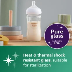 Glass and PPSU Natural Baby Bottle Gift Bundle