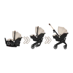Gold Shyft DualRide Infant Car Seat Stroller Combo w Carryall Storage & Extended Canopy