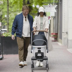 Gold Shyft DualRide Infant Car Seat Stroller Combo w Carryall Storage & Extended Canopy