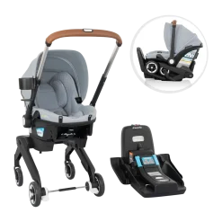 Gold Shyft DualRide Infant Car Seat Stroller Combo w Carryall Storage & Extended Canopy