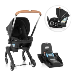 Gold Shyft DualRide Infant Car Seat Stroller Combo w Carryall Storage & Extended Canopy