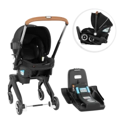 Gold Shyft DualRide Infant Car Seat Stroller Combo w Carryall Storage & Extended Canopy