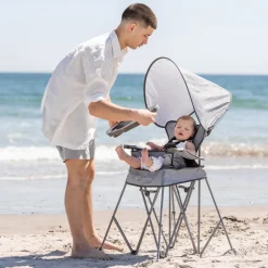 Go With Me Uplift Deluxe Portable High Chair With Canopy