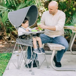 Go With Me Uplift Deluxe Portable High Chair With Canopy
