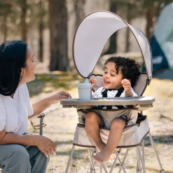 Go With Me Uplift Deluxe Portable High Chair With Canopy