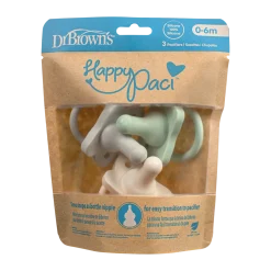 HappyPaci One-Piece Silicone Pacifier (3 Pack)