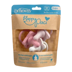 HappyPaci One-Piece Silicone Pacifier (3 Pack)