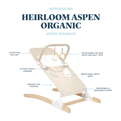 Heirloom Aspen Organic Wooden Bouncer