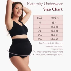 High-Waisted Pregnancy Seamless Soft Belly Support Panties (3 Pack)