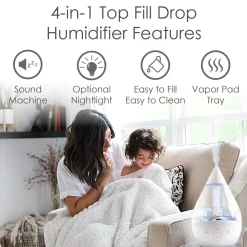 4-in-1 Cool-Mist Humidifier with Sound Machine - 1 Gallon