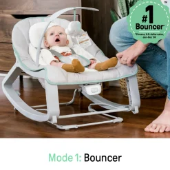Ingenuity Keep Cozy 3-in-1 Grow with Me Baby Bouncer, Rocker & Toddler Seat