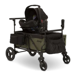 Jeep Deluxe Wrangler Wagon Stroller with Cooler Bag & Parent Organizer