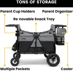 Jeep Wrangler Deluxe 4 Seater Stroller Wagon