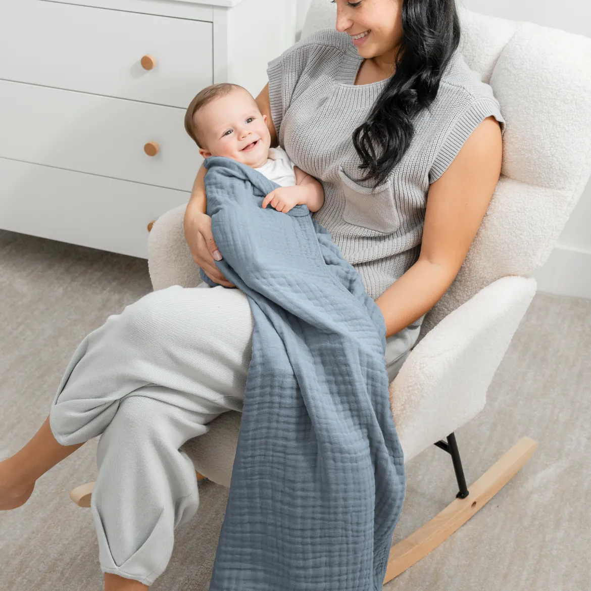 6-Layer Cotton Muslin Baby Blanket