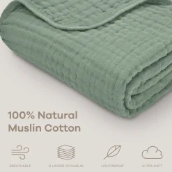6-Layer Cotton Muslin Baby Blanket