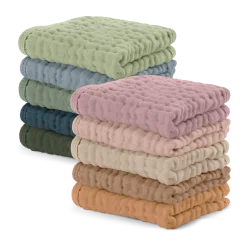 6-Layer Muslin Baby Washcloths (10 Pack)
