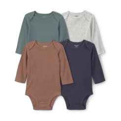 Long-Sleeve Bodysuits (4 Pack)