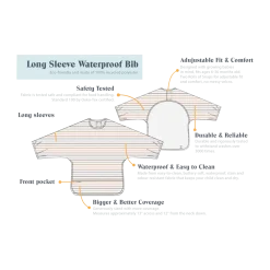 Long Sleeve Waterproof Smock Bib