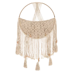 Macrame Toy Storage Basket with Tassels