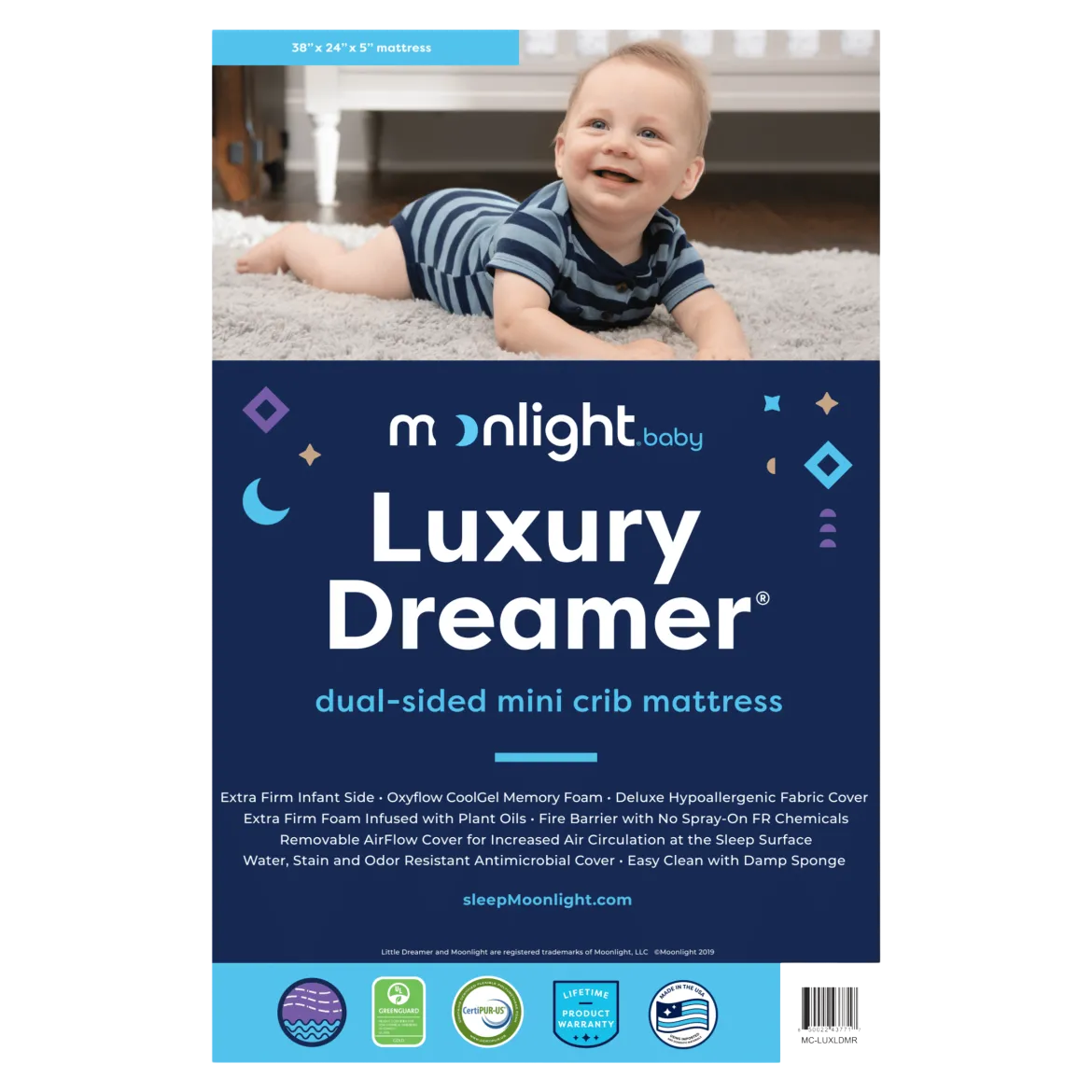 Mini Crib Size Luxury Dreamer Mattress