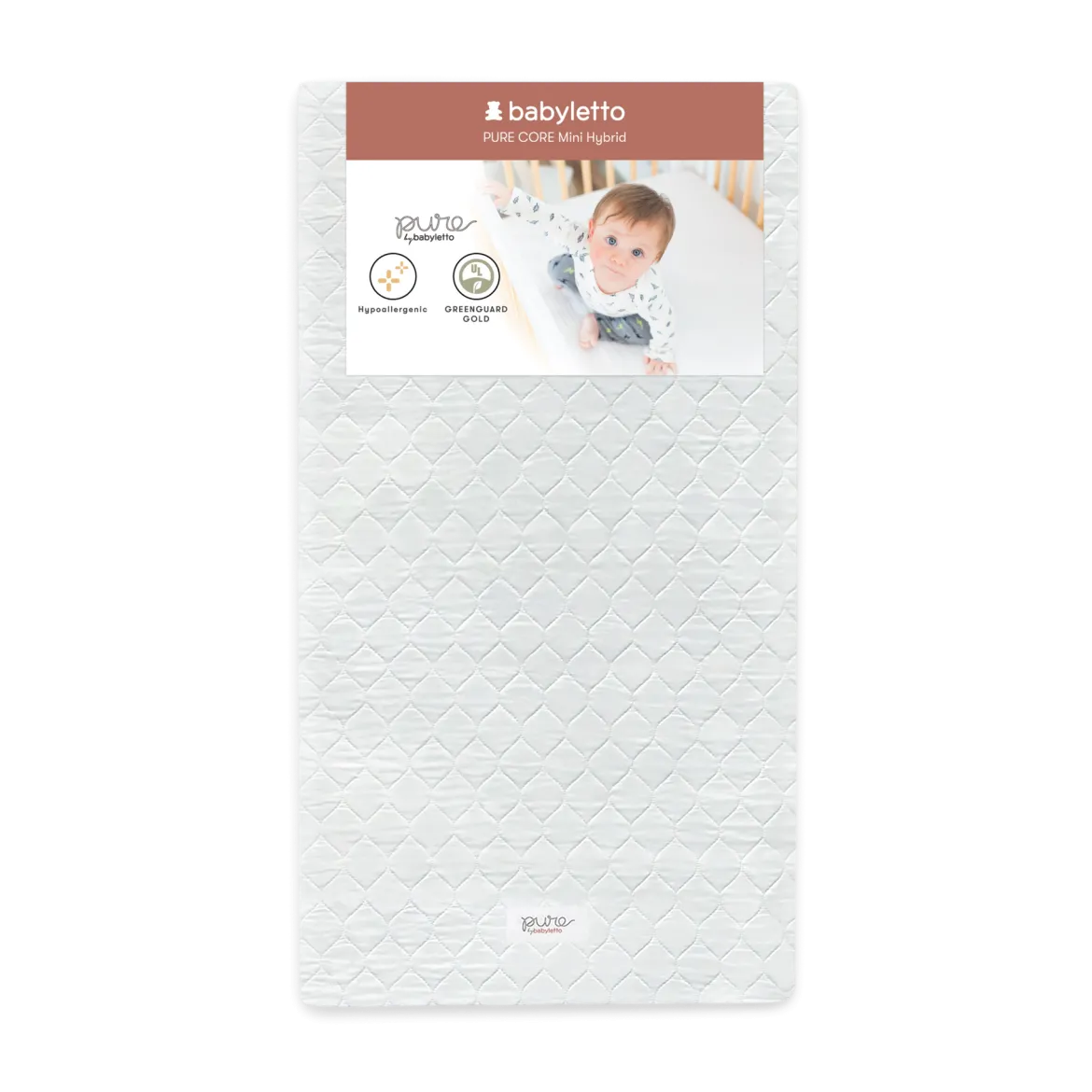 Mini Crib Size Pure Core Mattress with Hybrid Waterproof Cover