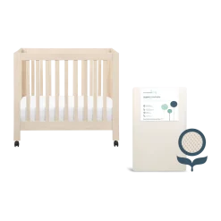 Mini Origami Crib & Mini Organic Mattress Bundle
