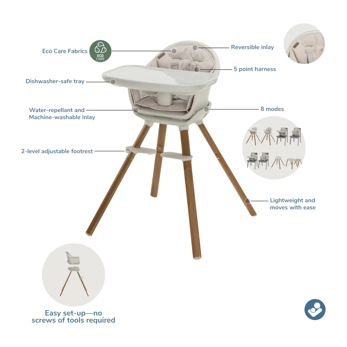 Moa 8-in-1 High Chair