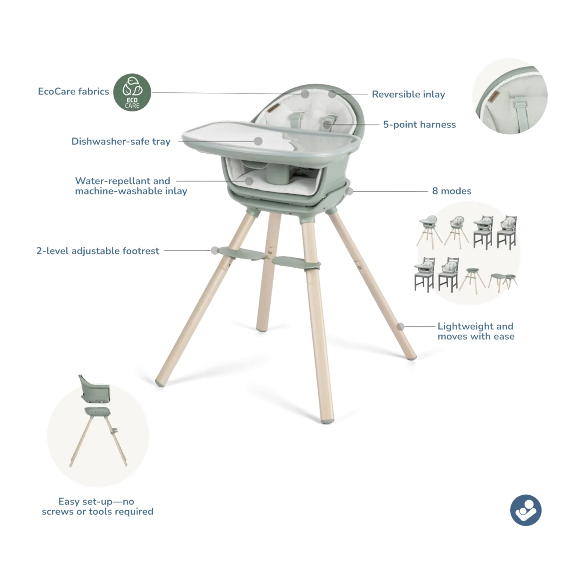 Moa 8-in-1 High Chair