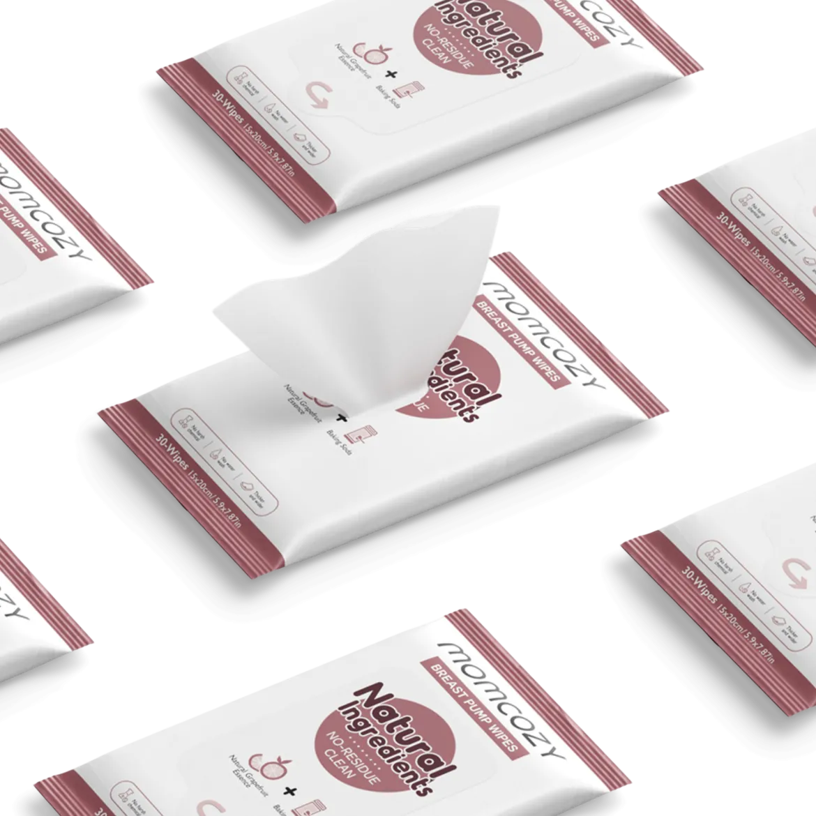 Momcozy Natural Breast Pump Wipes (3 Pack)