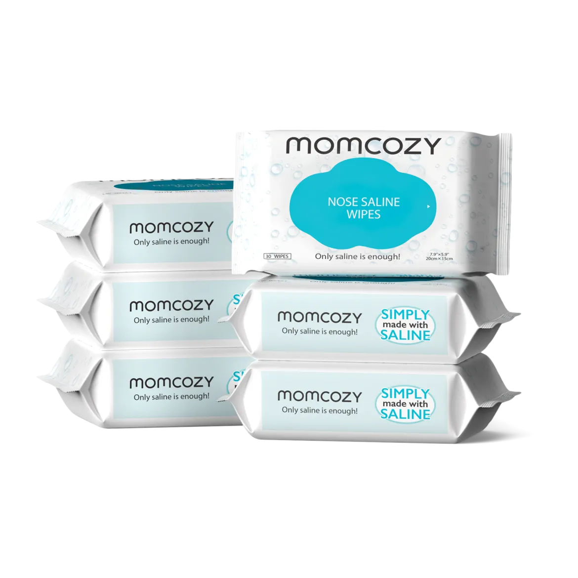 Momcozy Nose Saline Baby Wipes (6 Pack)