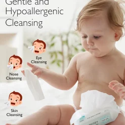 Momcozy Nose Saline Baby Wipes (6 Pack)