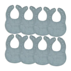 Muslin Bibs with Adjustable Snaps (8 Pack)