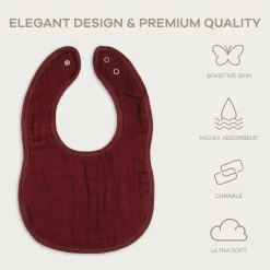 Muslin Bibs with Adjustable Snaps (8 Pack)
