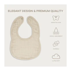 Muslin Bibs with Adjustable Snaps (8 Pack)