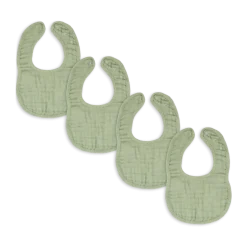 Muslin Bibs with Adjustable Snaps (4 Pack)