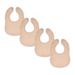 Muslin Bibs with Adjustable Snaps (4 Pack)