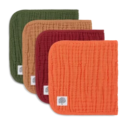 Muslin Cotton Burp Cloths (4-Pack)
