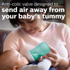 Natural Baby Bottle with Natural Response Nipple Teal Baby Gift Set